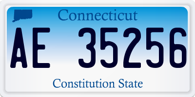 CT license plate AE35256