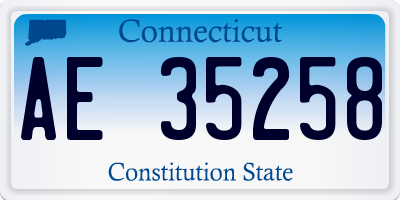CT license plate AE35258