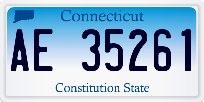 CT license plate AE35261