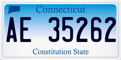 CT license plate AE35262