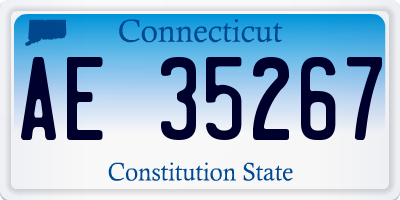 CT license plate AE35267