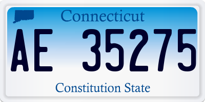 CT license plate AE35275