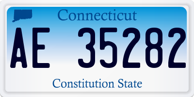 CT license plate AE35282