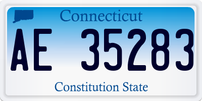 CT license plate AE35283