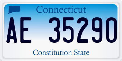 CT license plate AE35290