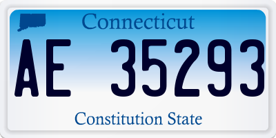 CT license plate AE35293