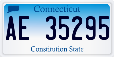 CT license plate AE35295