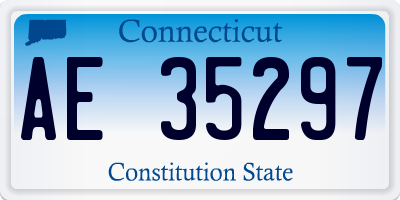 CT license plate AE35297
