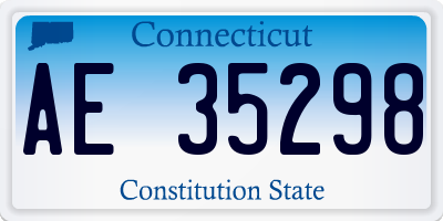 CT license plate AE35298