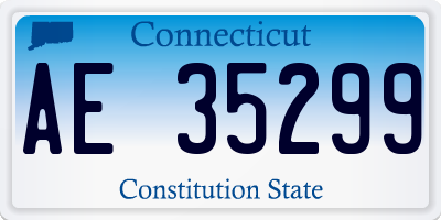 CT license plate AE35299