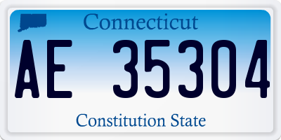 CT license plate AE35304