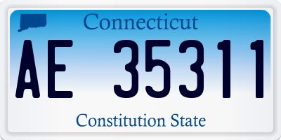 CT license plate AE35311