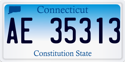 CT license plate AE35313