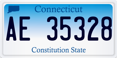 CT license plate AE35328