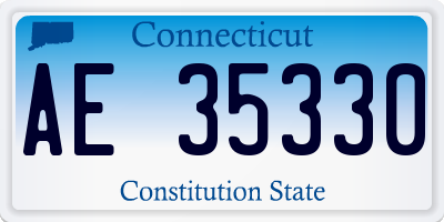 CT license plate AE35330