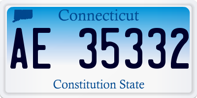 CT license plate AE35332