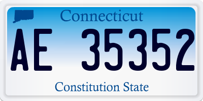 CT license plate AE35352
