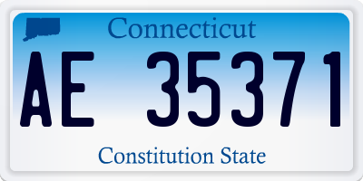 CT license plate AE35371
