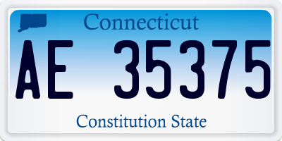 CT license plate AE35375