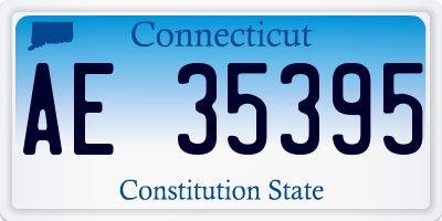 CT license plate AE35395
