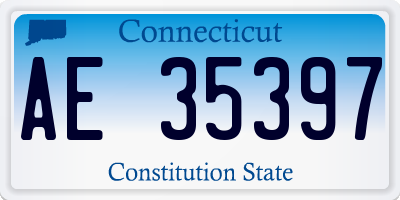 CT license plate AE35397