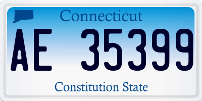 CT license plate AE35399