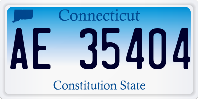 CT license plate AE35404