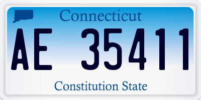 CT license plate AE35411