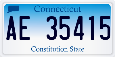 CT license plate AE35415