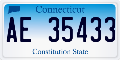 CT license plate AE35433