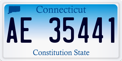 CT license plate AE35441