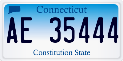 CT license plate AE35444