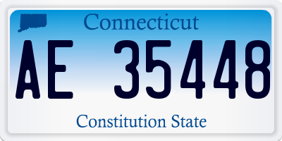 CT license plate AE35448