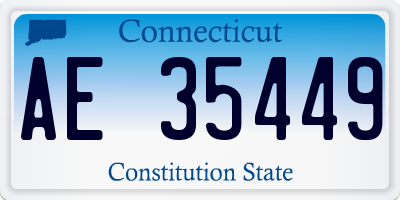 CT license plate AE35449