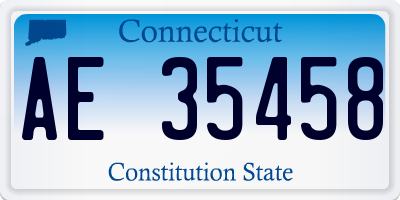 CT license plate AE35458