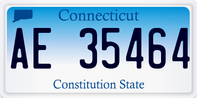 CT license plate AE35464