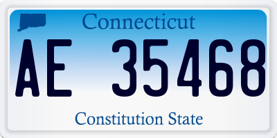 CT license plate AE35468