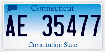 CT license plate AE35477