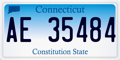 CT license plate AE35484