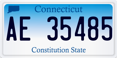 CT license plate AE35485