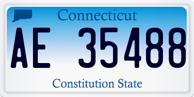 CT license plate AE35488