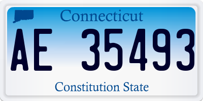 CT license plate AE35493