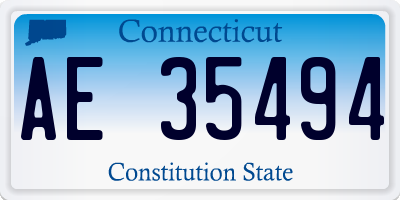 CT license plate AE35494