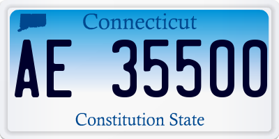 CT license plate AE35500