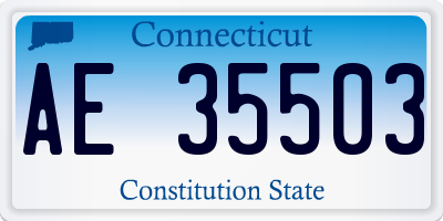 CT license plate AE35503