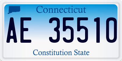 CT license plate AE35510