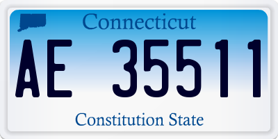 CT license plate AE35511