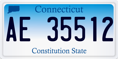 CT license plate AE35512