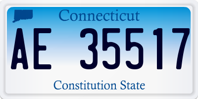 CT license plate AE35517