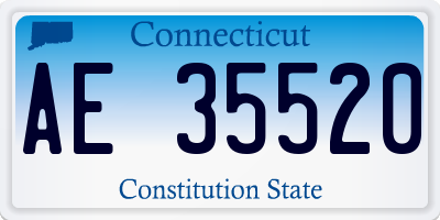 CT license plate AE35520